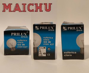 bombilla prilux esferica clara 60w 230v E27