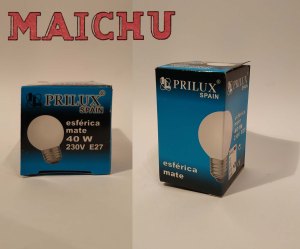 bombilla prilux esferica mate 40w 230v E27
