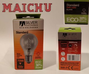 bombilla silver electronics eco halogena E27 70W-100W Eco 30ahorro 1177Lumen 230v 50HZ